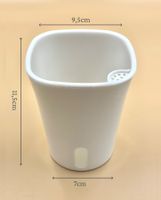 3er-Set Selbstbewässerungs-Töpfe, Ø 9,5 cm, Weiß